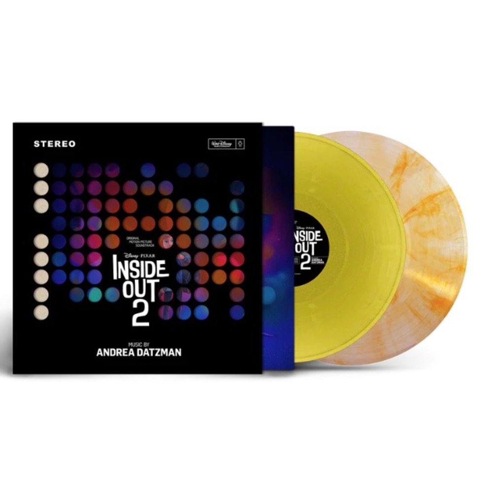 Inside Out 2 Vinyl 2 LP Mutant Exclusive Yellow Orange Splatter Die Cut Slipcase